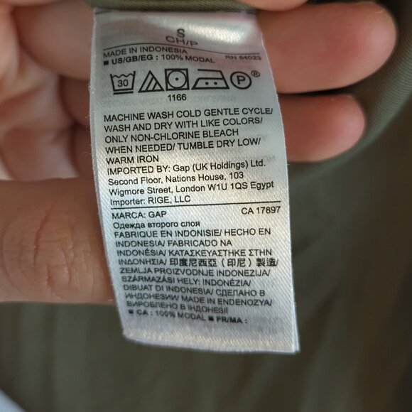 Gap Drapey Twill Culotte Jumpsuit Walden Green Olive Green Size Small - Picture 11 of 14